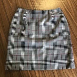Vintage Plaid Pencil Skirt